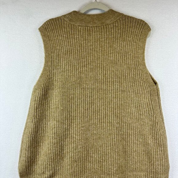 CeCe Tan Chunky Knit Sweater Vest Size Small Slouchy Pullover Boho Lagenlook - Picture 9 of 11